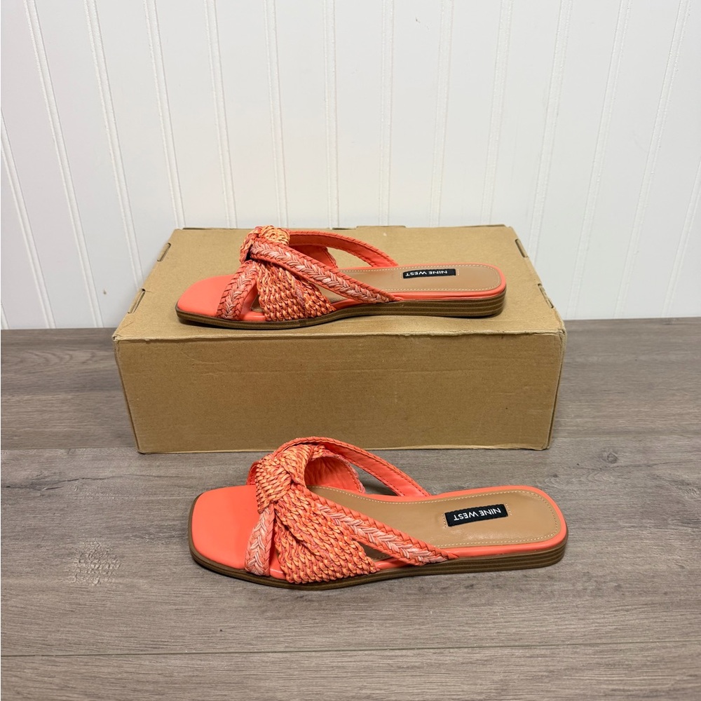 Nine West Coral Braided Slide Sandals with Woven Straps